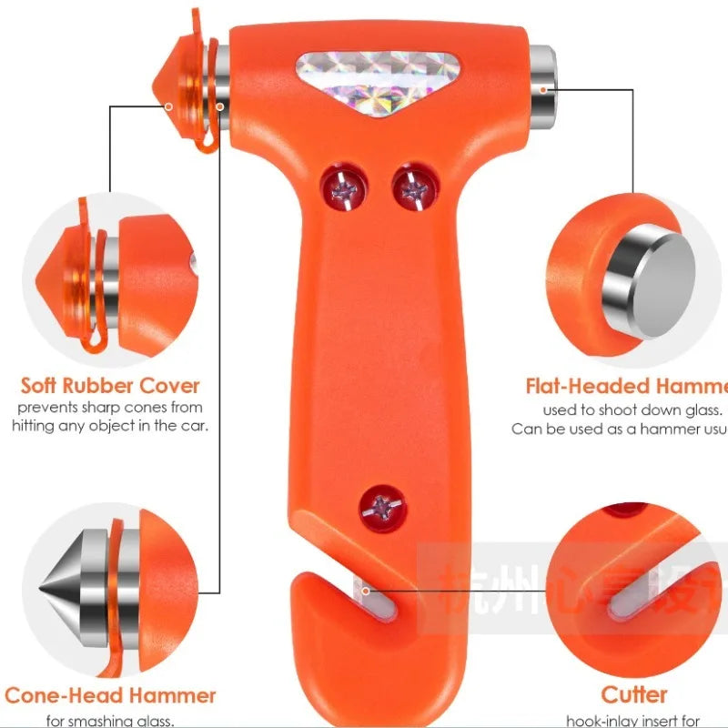 2-in-1 Car Escape Hammer & Seatbelt Cutter | Safety Tool