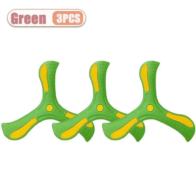 Tri-Blade Foam Boomerang for Kids – Safe Outdoor Flying Disc