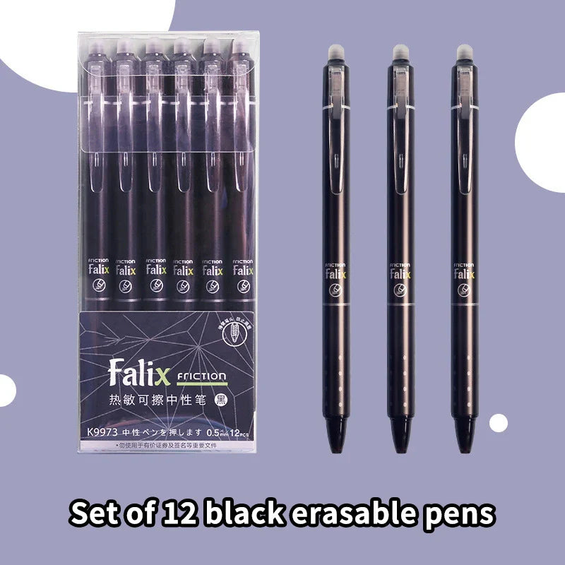 12-Pack 0.5mm Press Gel Pens – Smooth Writing School & Office