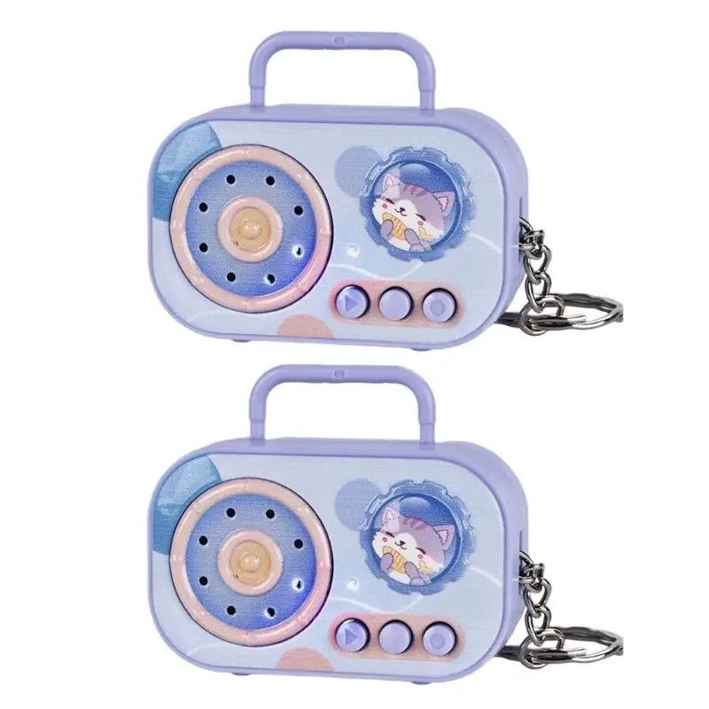 Mini Cassette Tape Keychain Retro Novelty Gift – 2pcs