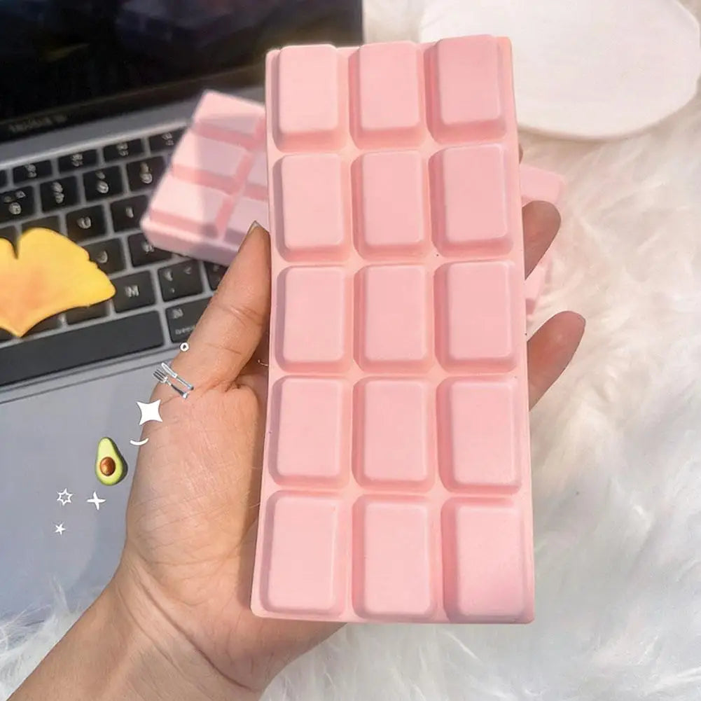 Pink Chocolate Bar Squishy Toy – Slow Rising Fidget Squeeze