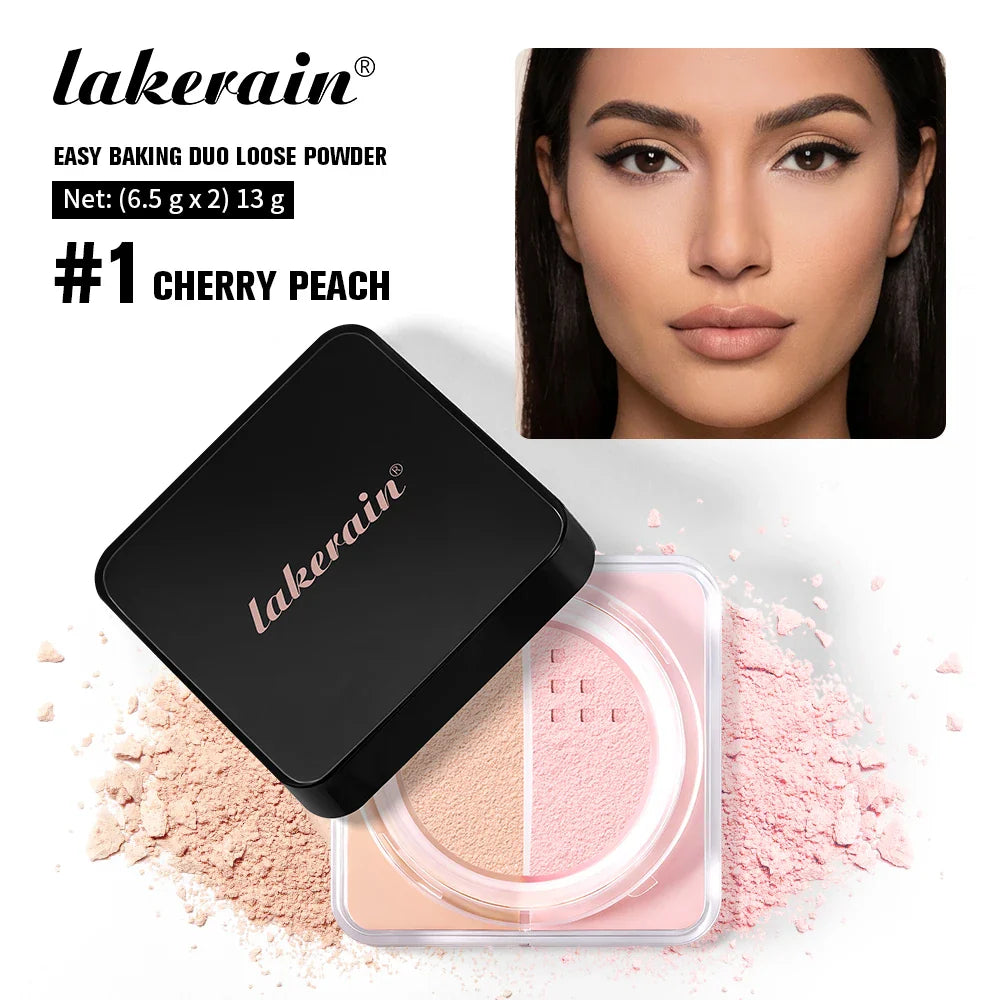 Loose Baking Setting Powder – Matte, Oil Control & Brightening Loose Setting Powder Oasis Select 1Cherry Peach