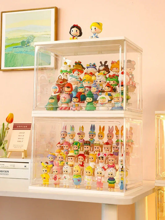 Large Collectible Figure Display Case – Dust-Proof Organizer Box Figure Display Case Peaceful Pleasures Health and Wellness