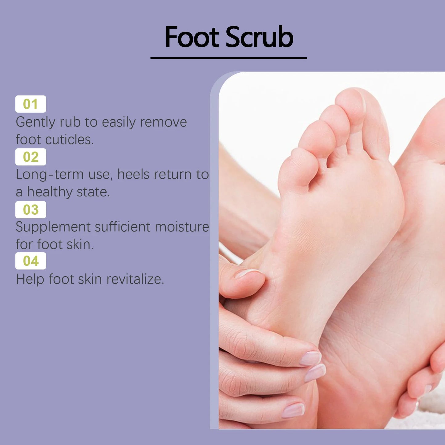 Bamboo Charcoal Sea Salt Foot Scrub – Dead Skin Removal