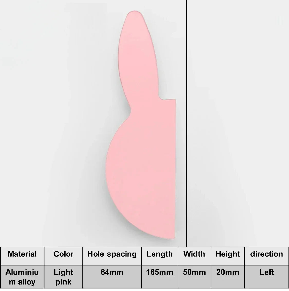 Love Rabbit Cartoon Cabinet Handle – Kids Room Door Pull