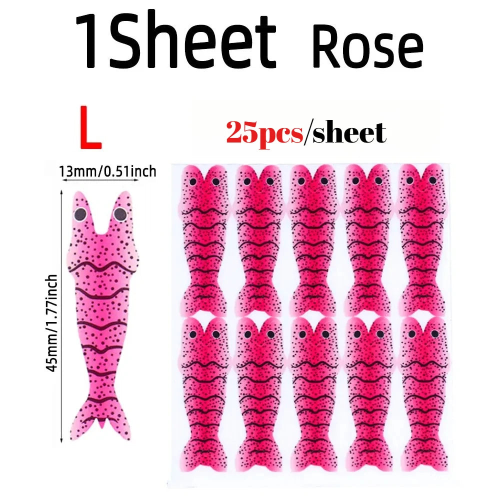 Pre-Cut Realistic Shrimps Skin Fly Tying Material Wrap Prawn Shrimps Scuds Fly Tying Material Trout Fishing Lures fishing bait Peaceful Pleasures Health and Wellness L 25pcs sheet