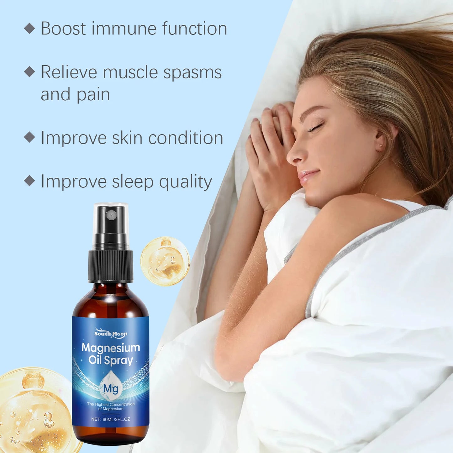 South Moon Magnesium Oil Body Spray – Tea Tree & Vitamin E 60ml