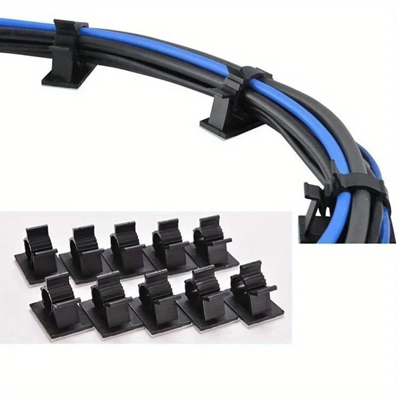 5 Nylon Adhesive-backed Adjustable Wiring Fixing Seat Plastic Cable