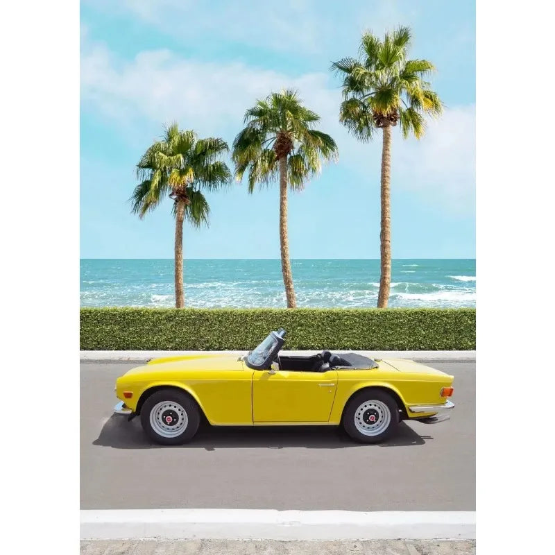 Summer Sunshine Beach Surf Palm Trees Sea View Poster Canvas Paintings Wall Art Pictures Home Decor Peaceful Pleasures Health and Wellness 9 30x40cm Unframed