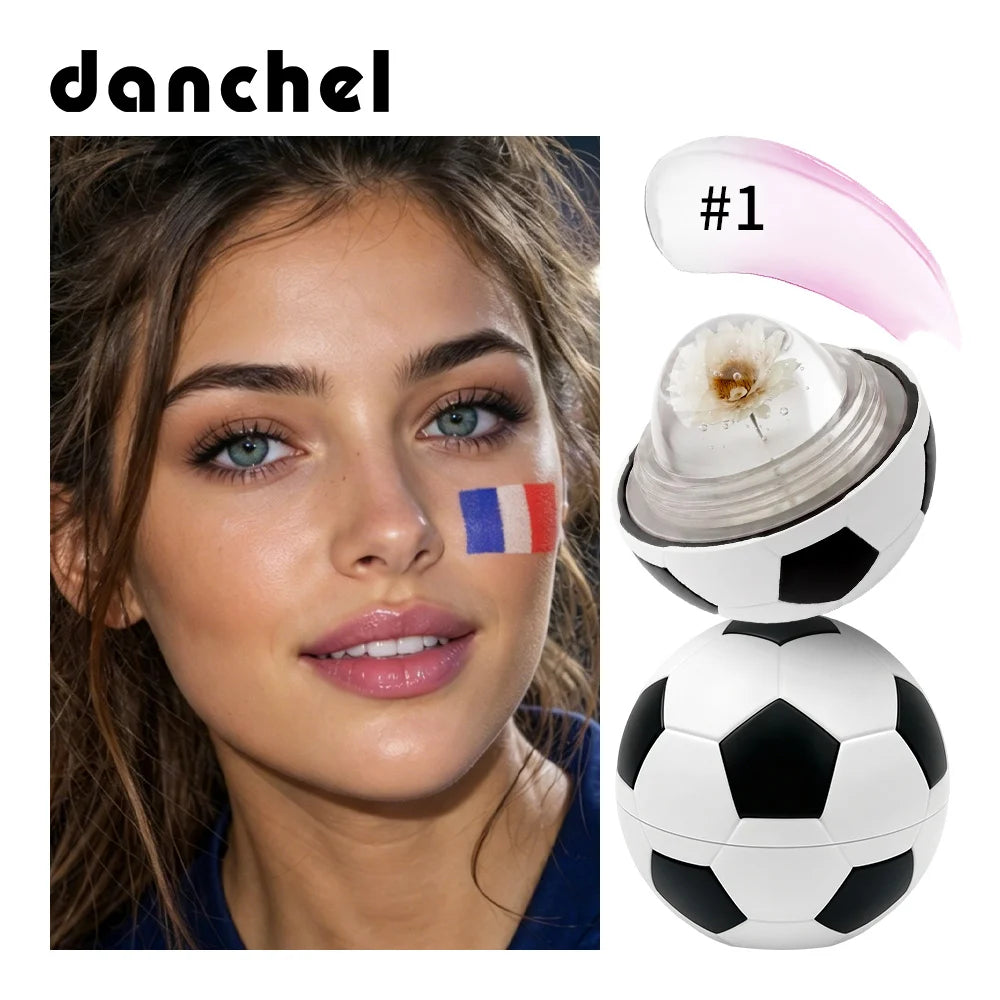 Kick & Glow Soccer Spherical Lip Balm pH Temperature Color Changing Lipstick Hydrating Long Lasting Lip Care Makeup Peaceful Pleasures Health and Wellness color1
