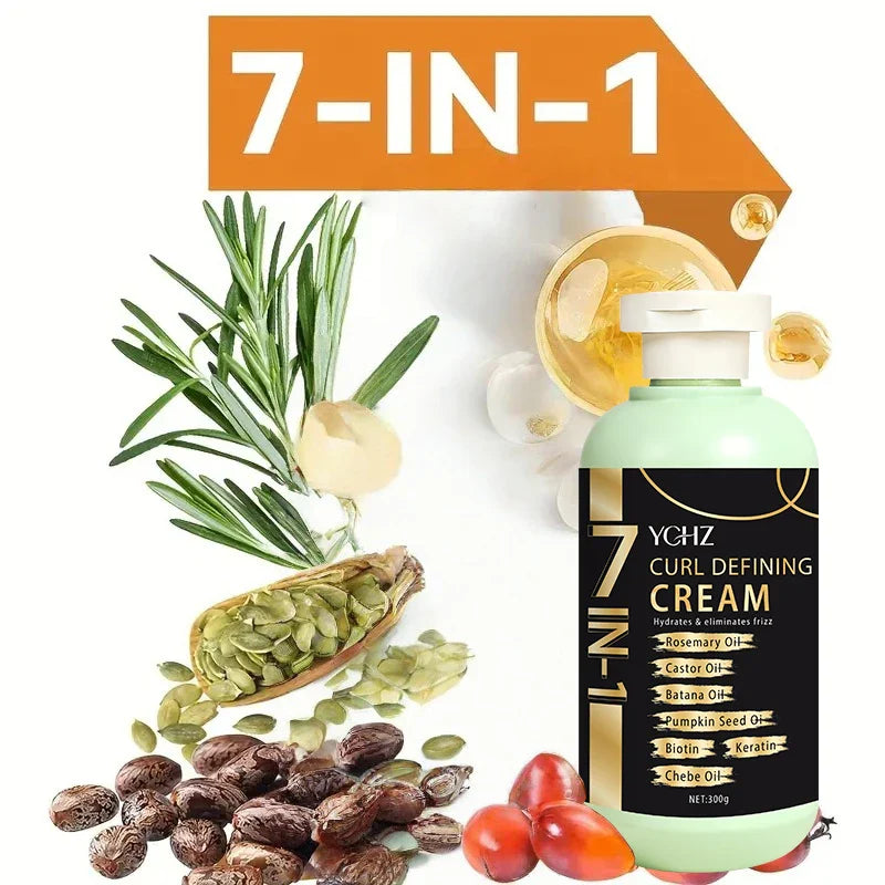 YCHZ Curly Hair Cream – Deep Moisture & Curl Enhancer 300g