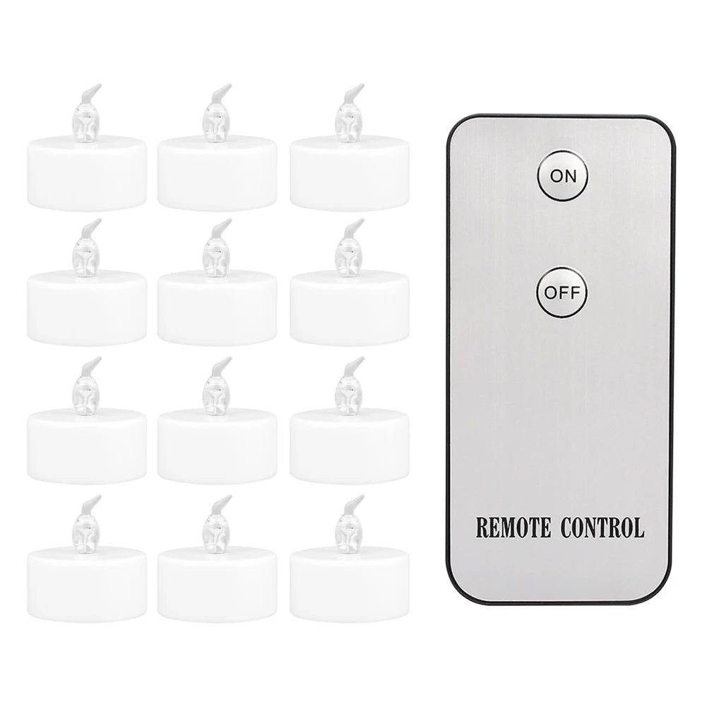 Battery Operated Tea Lights 24/48 Pack Flameless Realistic Flickering Candles LED Tealight for Event Festival Celebration Party Peaceful Pleasures Health and Wellness 12pcs