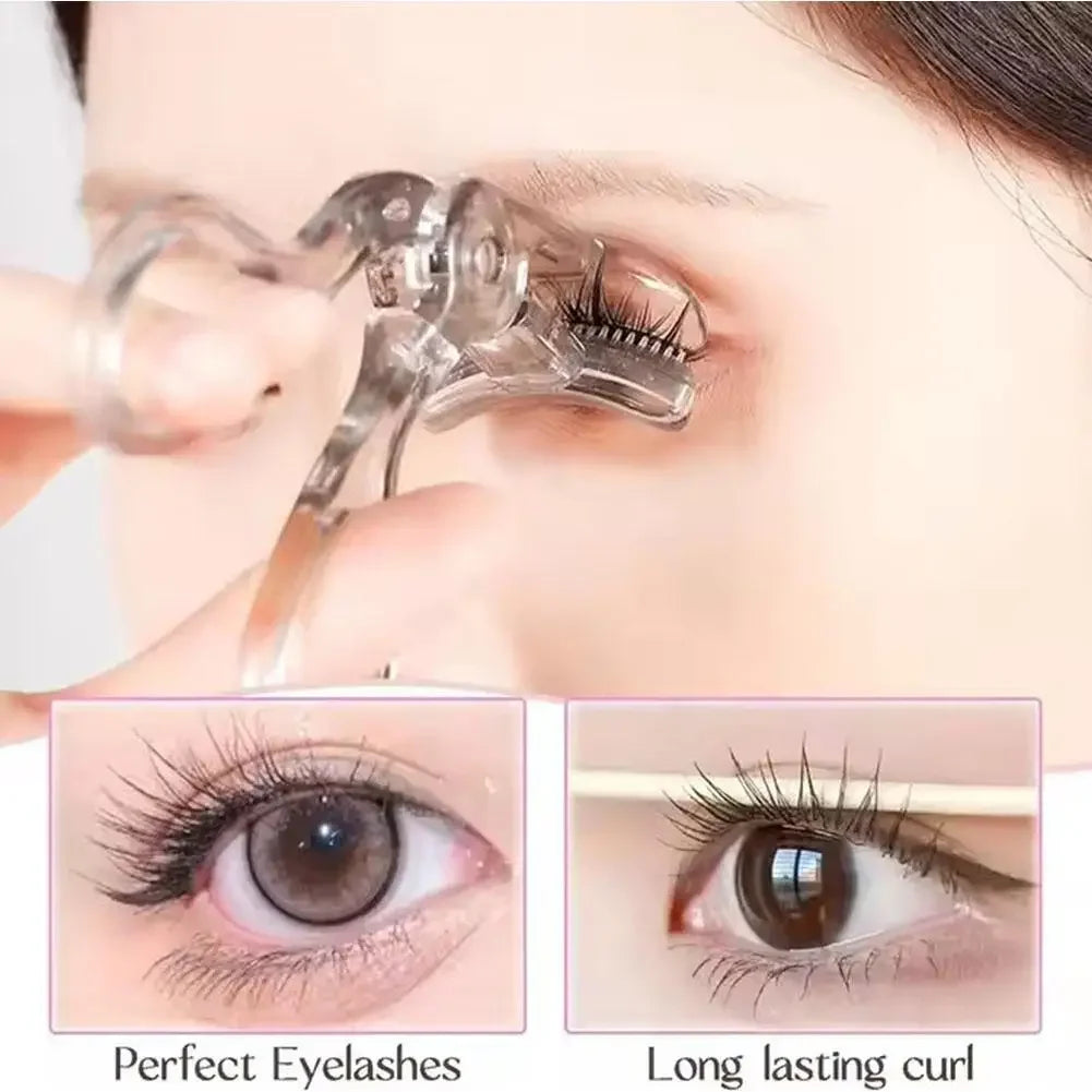 Portable Wide-Angles Eyelashes Curler And Partial Eyelash Curler Eye Lash Curler With One-Clip Comb Makeup Tool For Woman Girls Peaceful Pleasures Health and Wellness