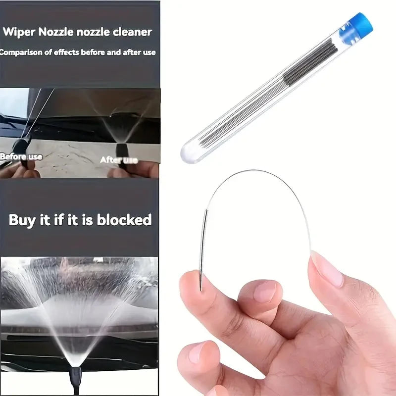Car Windscreen Jet Nozzle Washer Tool Stainless Steel Wiper Cleaning