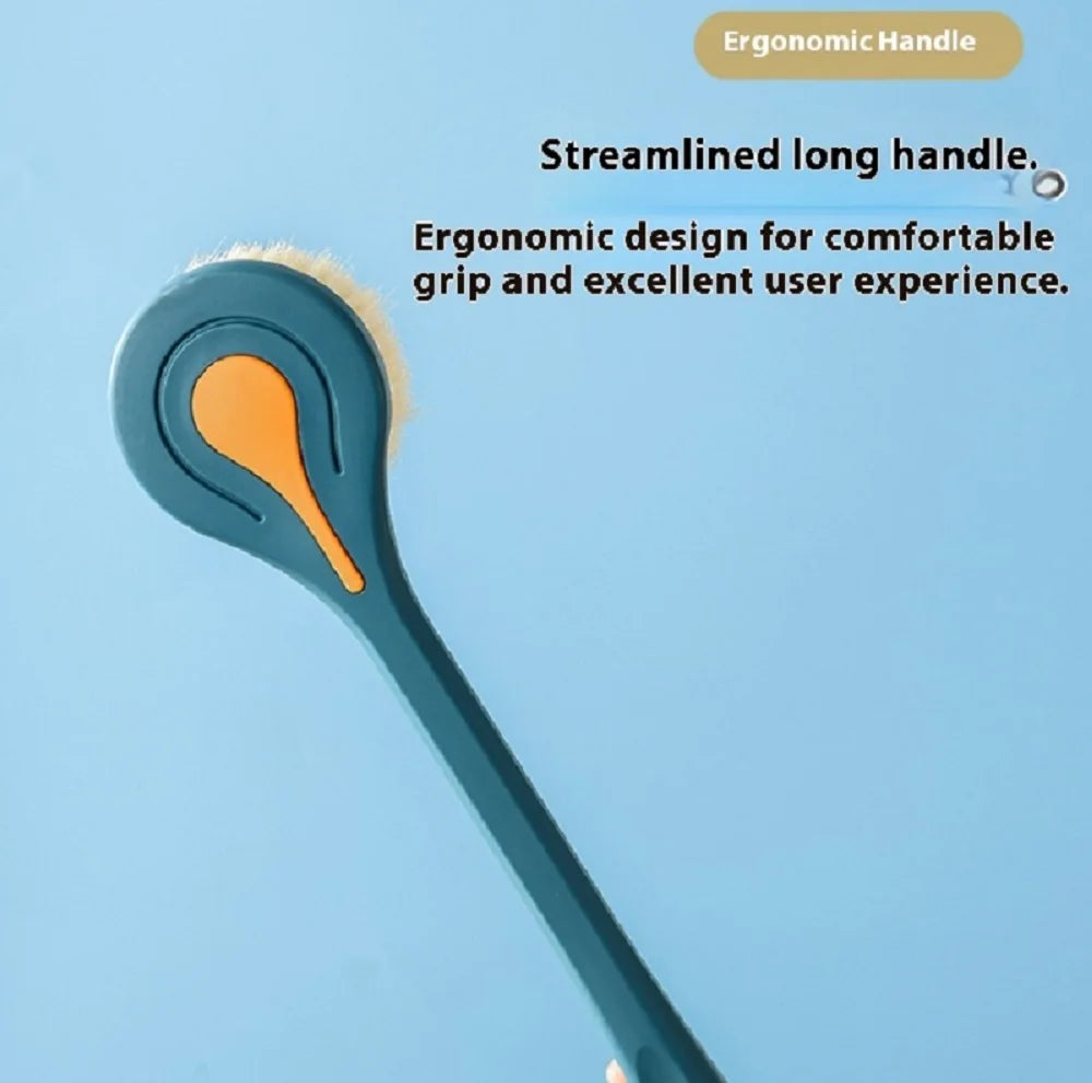 Bathroom Body Brush Kit with Long Handle: Soft-Hair Brush, Back Scrubber & Shower Massage Tool Peaceful Pleasures Health and Wellness