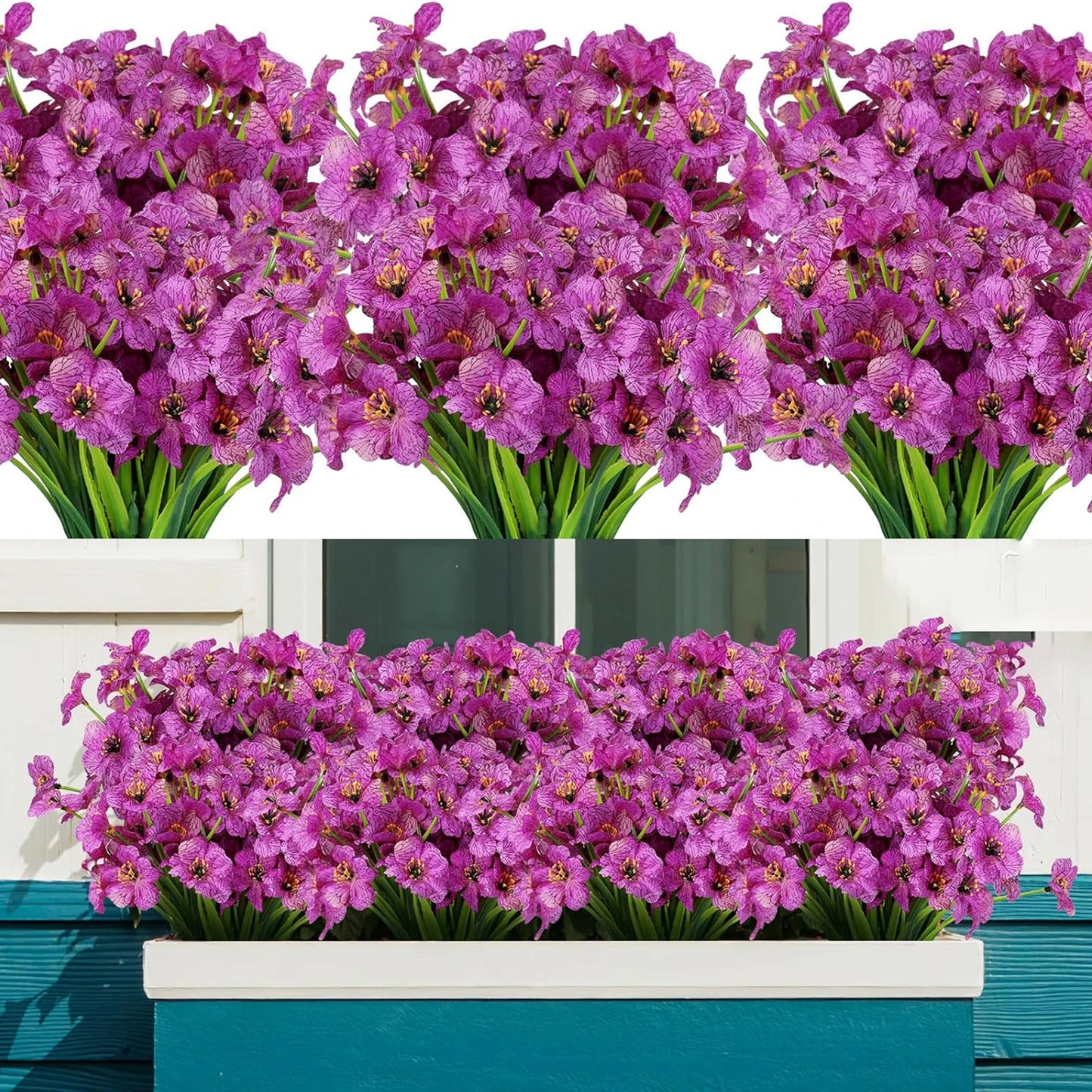 Artificial Violet Silk Flowers Bouquet – Wedding & Home Decor