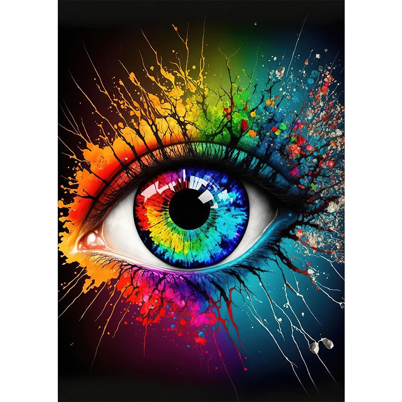 Abstract Eye Canvas Wall Art HD Print – Home & Office Decor Canvas Wall Art Peaceful Pleasures Health and Wellness SKU-11 30X40cm no frame