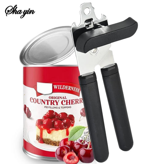Stainless Steel Multifunctional Professional Can Manual Can Opener Craft Beer Grip Can Opener Bottle Opener Kitchen Gadgets Peaceful Pleasures Health and Wellness