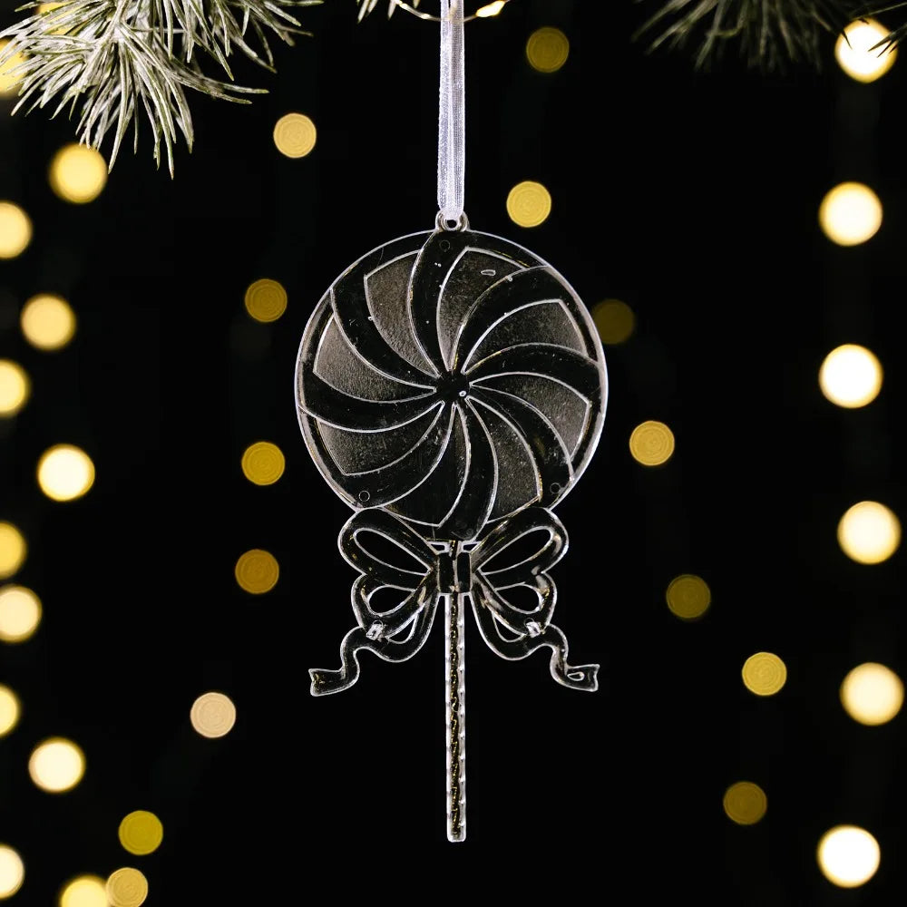 Clear Acrylic Christmas Ornaments – Transparent Hanging Pendants
