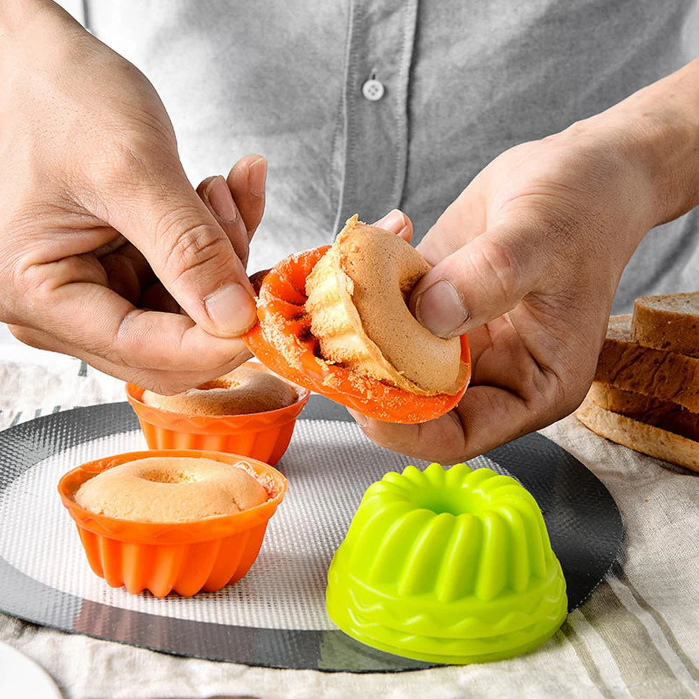 12-Piece BPA-Free Silicone Muffin Cups & Round Cake Molds
