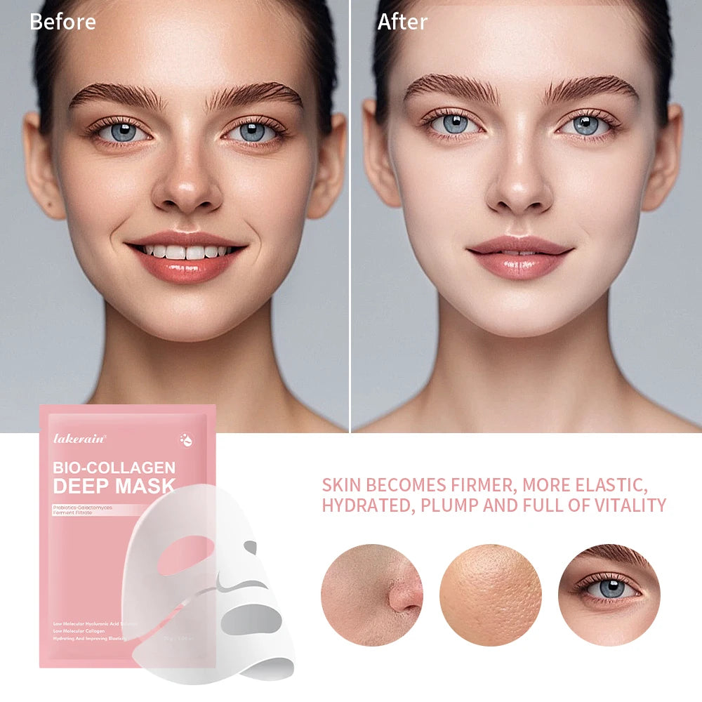 Bio-Collagen Overnight Hydrogel Deep Mask Hydrating Plumping Shrink Pores Improve Elasticity Korean Facial Skin Care Mask Women Peaceful Pleasures Health and Wellness