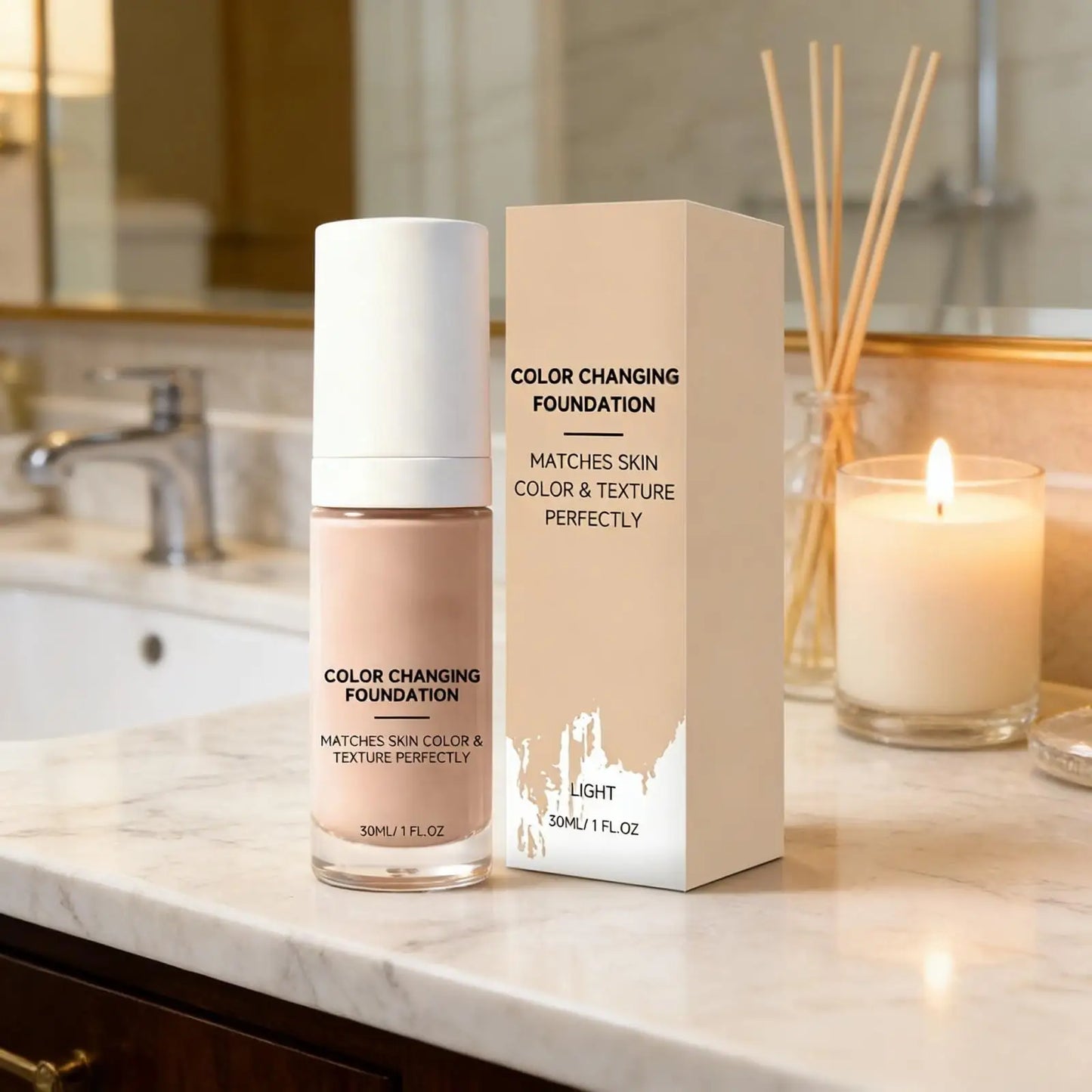 Color Changing Foundation for Mature Skin 30ml Peaceful Pleasures Health and Wellness