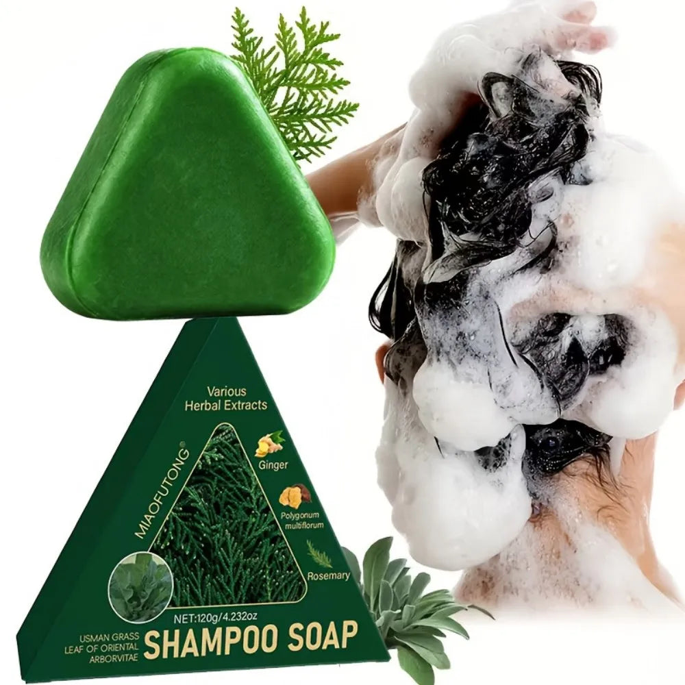 Natural Herbal Shampoo Soap Bar – Usman Grass Hair Care 120g