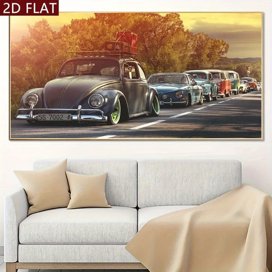 Fashion Car Canvas Wall Art Poster | Unframed Modern Print Canvas Wall Art Peaceful Pleasures Health and Wellness