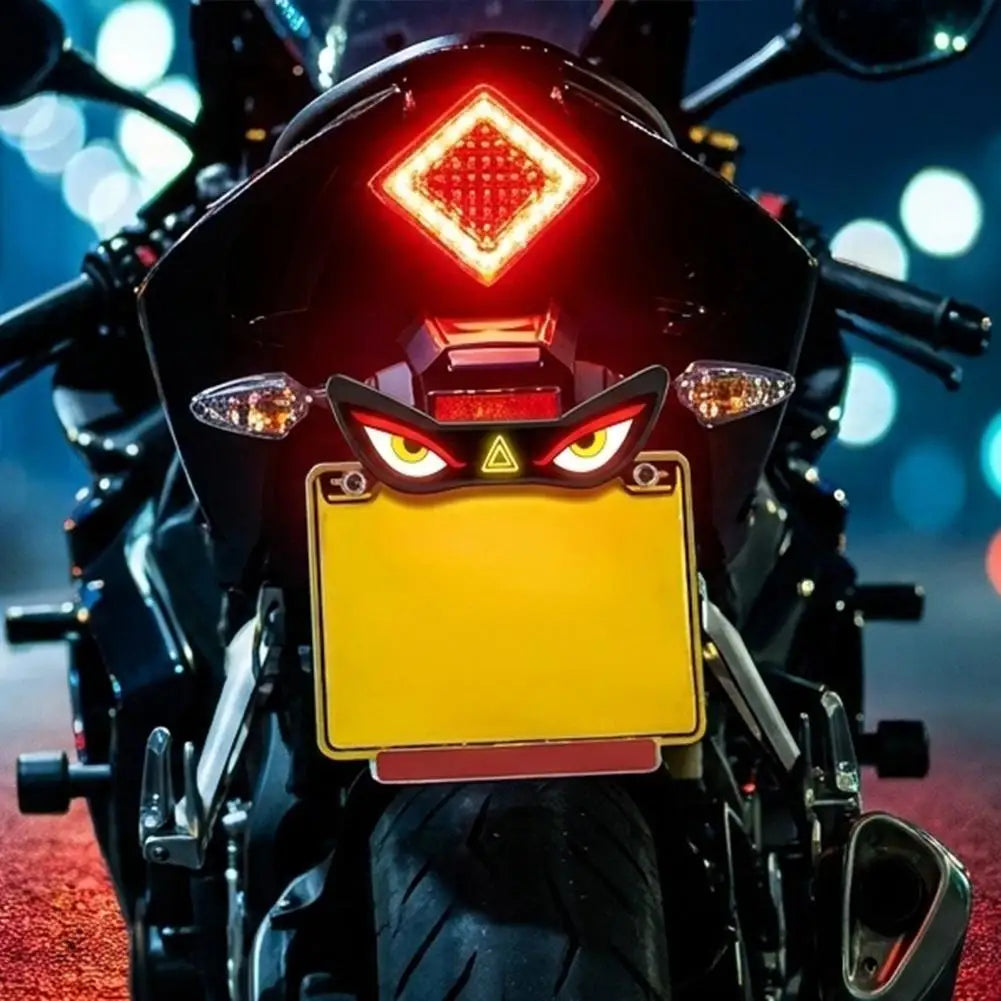 Motorcycle Demon Eye LED Brake Warning Light | 12V Neon Decor