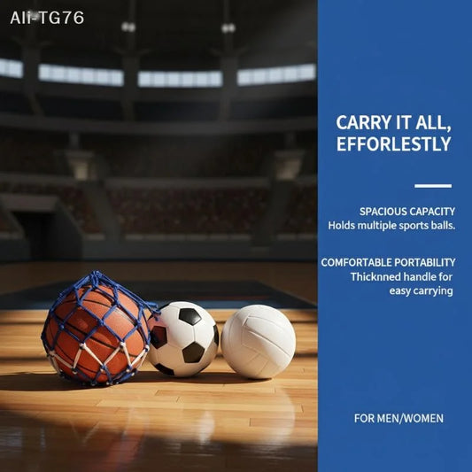 Nylon Mesh Ball Net Bag – Soccer, Basketball & Volleyball Sports Ball Bag Peaceful Pleasures Health and Wellness