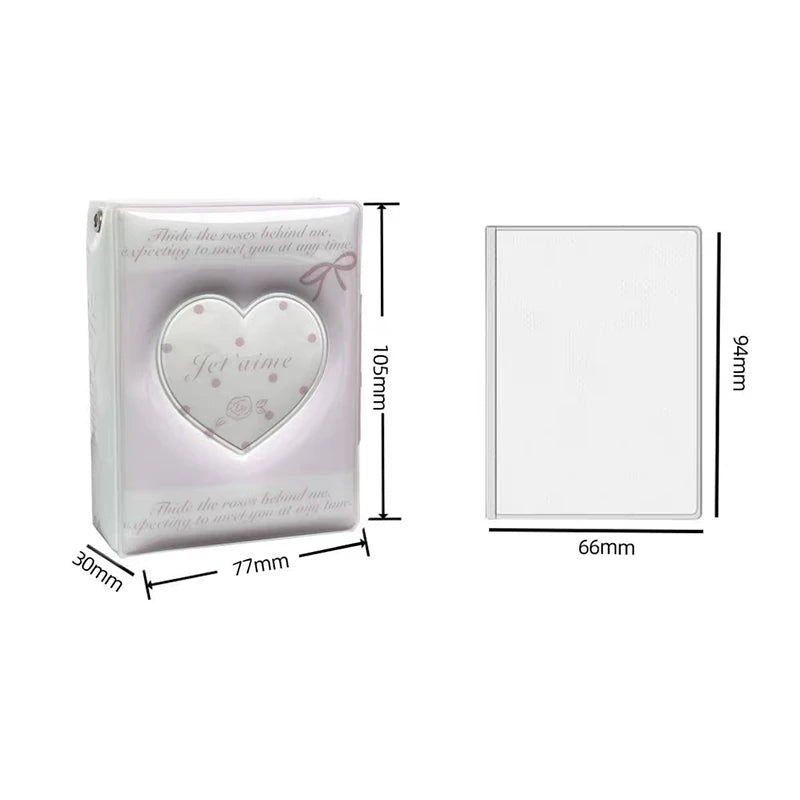 Mini Photo Card Album Book | PU Small Card Storage Binder