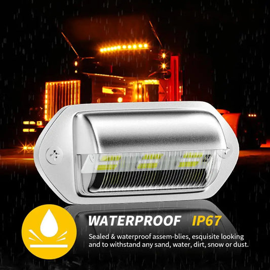 Universal Silver 6 Led License Plate Tag Lights Lamps For Truck Suv Trailer Van LED license plate light LED license plate light Peaceful Pleasures Health and Wellness