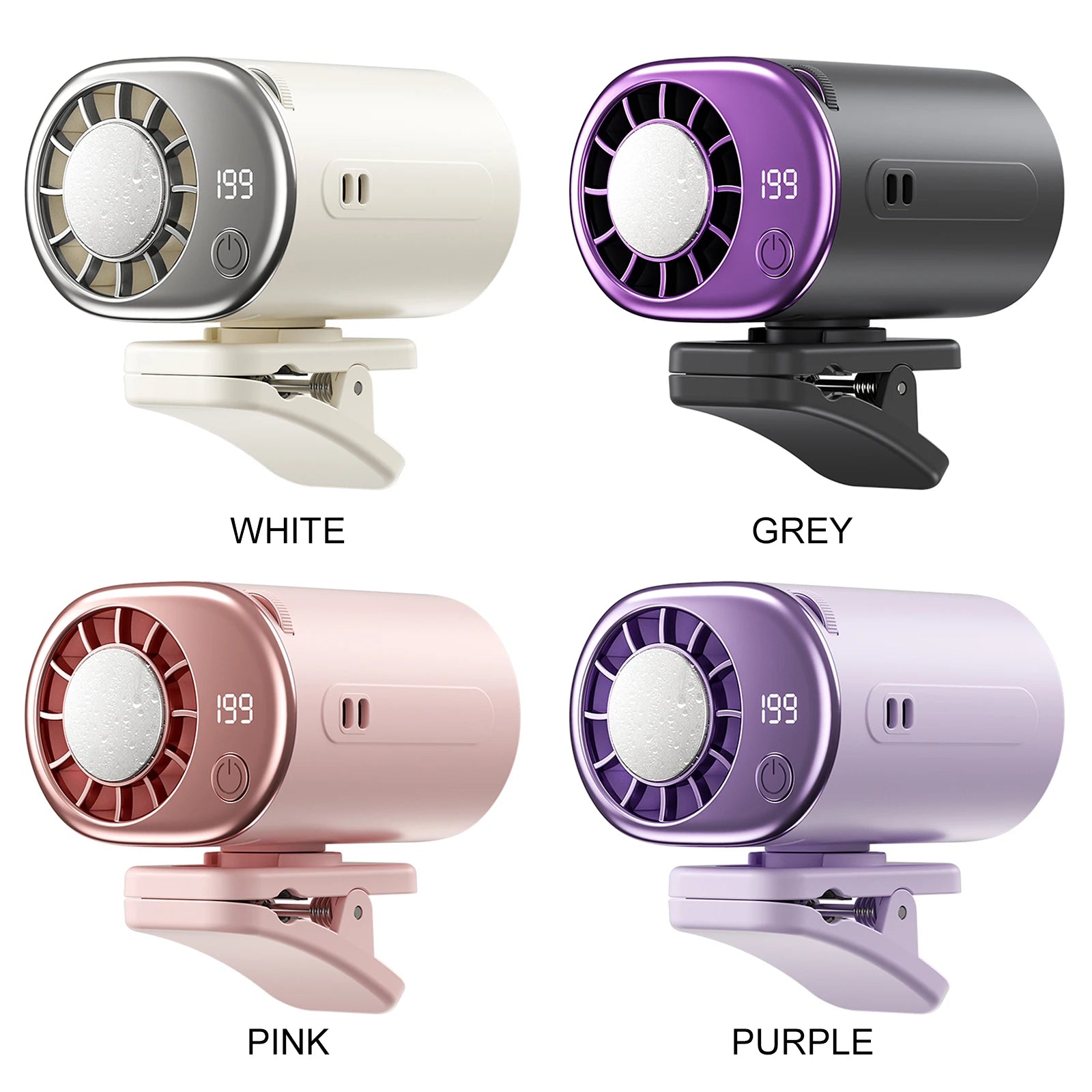 USB Backseat Cooling Fan 360° Rotation Car Clip Cooler Fan 199 Speeds Adjustable for Infant Kids Dogs Summer Road Trips Peaceful Pleasures Health and Wellness