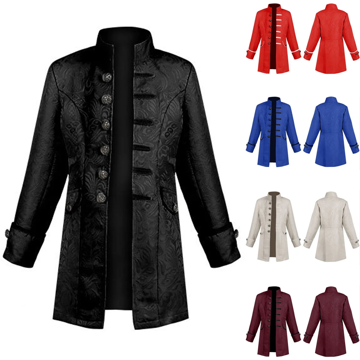 Boys Gothic Victorian Steampunk Tailcoat Cosplay Costume Jacket