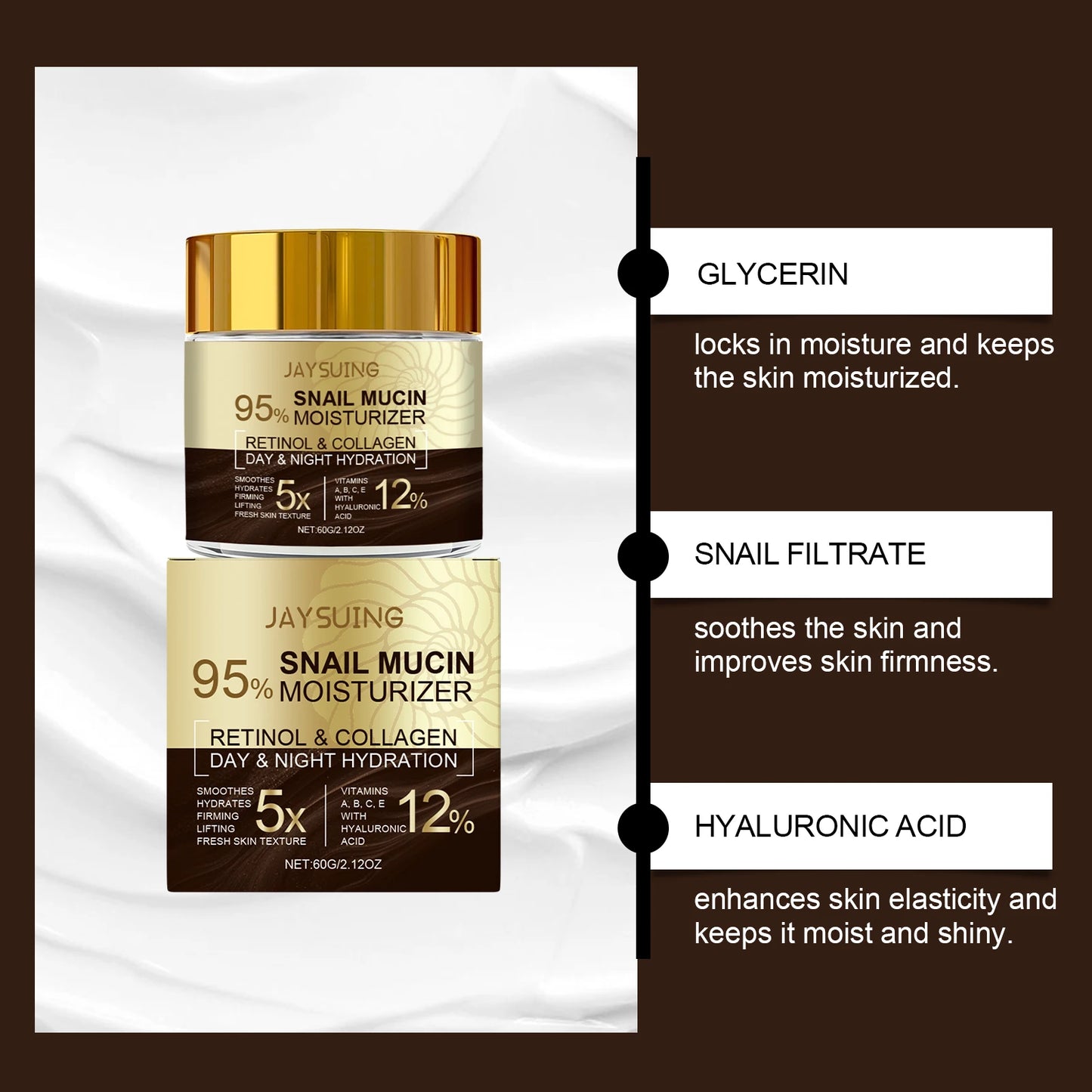 Snail Moisturizing Cream for Skin Improvement Peaceful Pleasures Health and Wellness