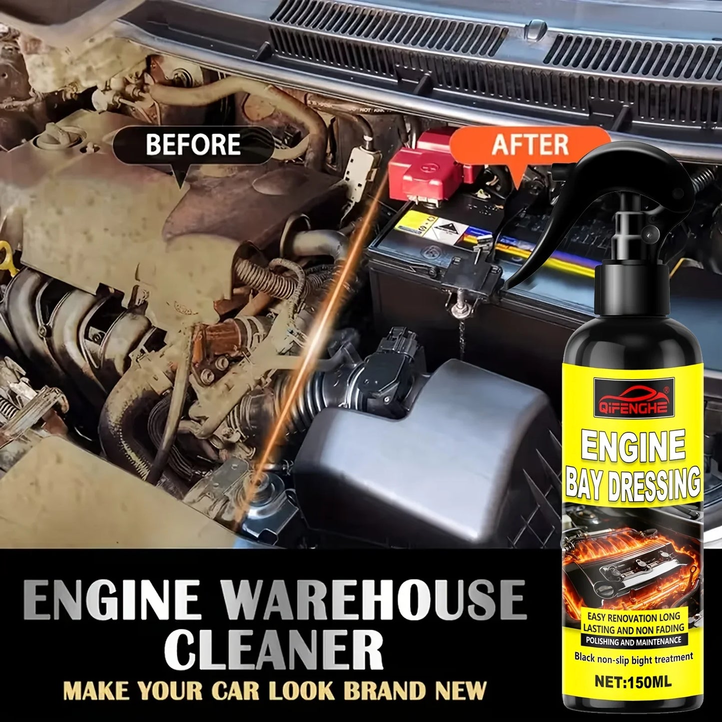 Car Engine Degreaser Spray – Heavy Oil Stain Remover 5.07oz
