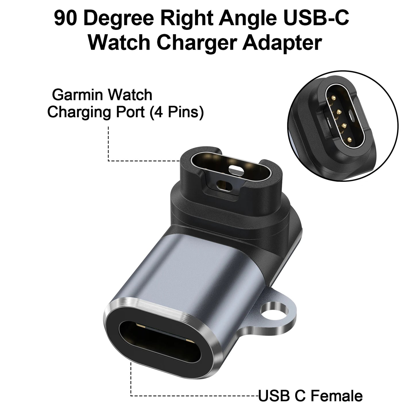 USB-C Charger Adapter for Garmin Fenix 7/6/5, Forerunner & More Peaceful Pleasures Health and Wellness