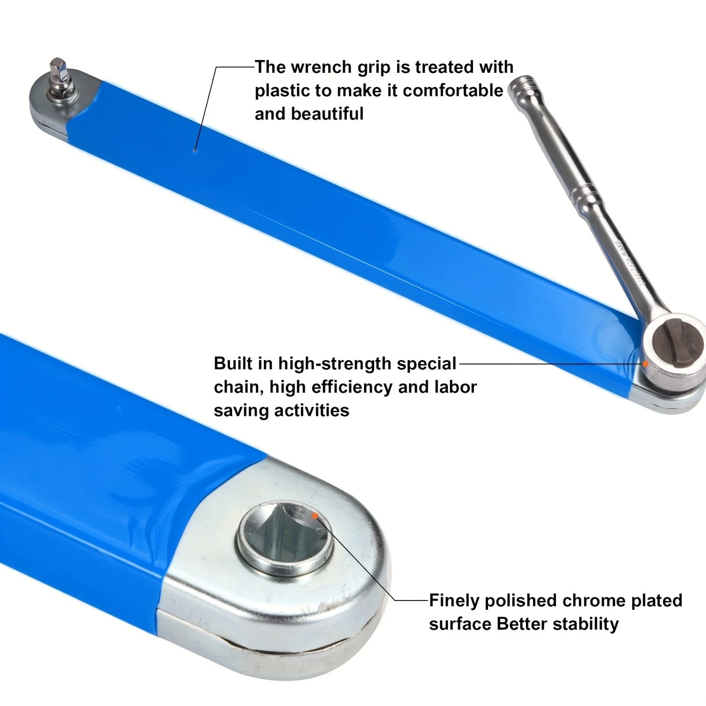 Multifunctional Telescopic Ratchet Wrench Universal Square Drive