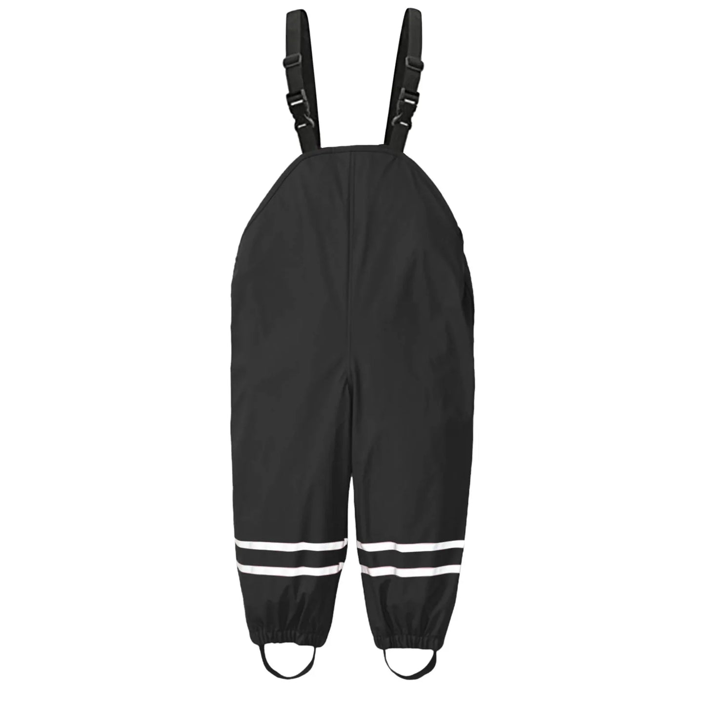 Toddler Kids Boys Girls Rain Dungarees Windproof Waterproof Mud Jumpsuit Clothes One piece rain pants waterproof and breathable Peaceful Pleasures Health and Wellness Black S
