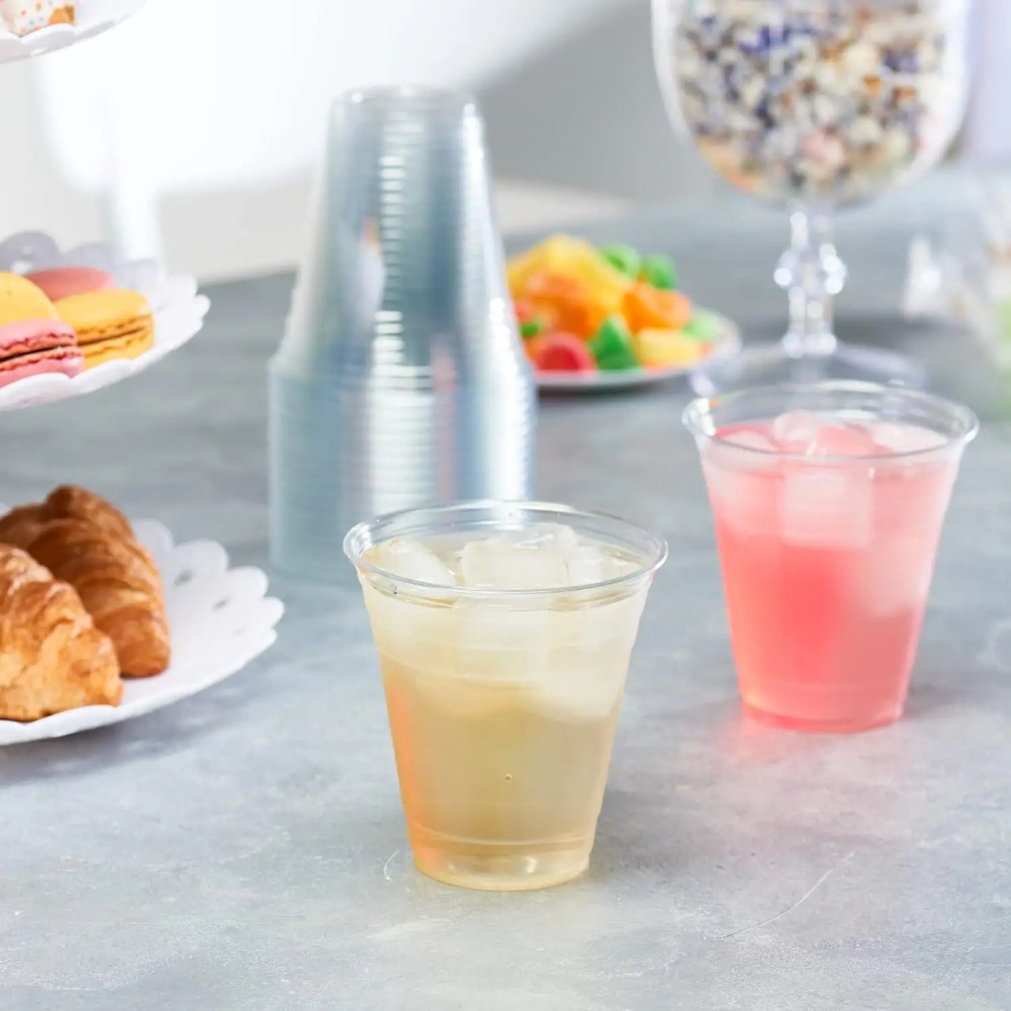50PCS 9OZ,12OZ,16OZ,20OZ,24OZ Crystal PET Clear Plastic Cups for Party Ideal for Cold Beverages Smoothiesand Parties No Lids Peaceful Pleasures Health and Wellness