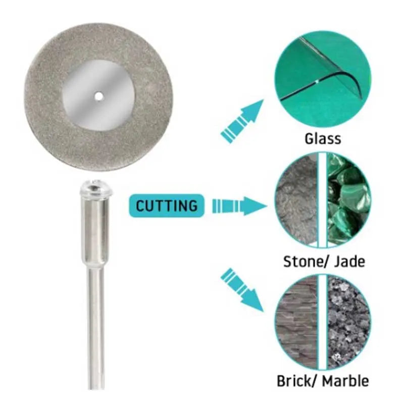 Diamond Cutting Disc Wheels Rotary Tool Circular Saw Blade for Dremel Mini Drill Mandrel Cutoff Wood Stone Plastic Glass Tile Peaceful Pleasures Health and Wellness