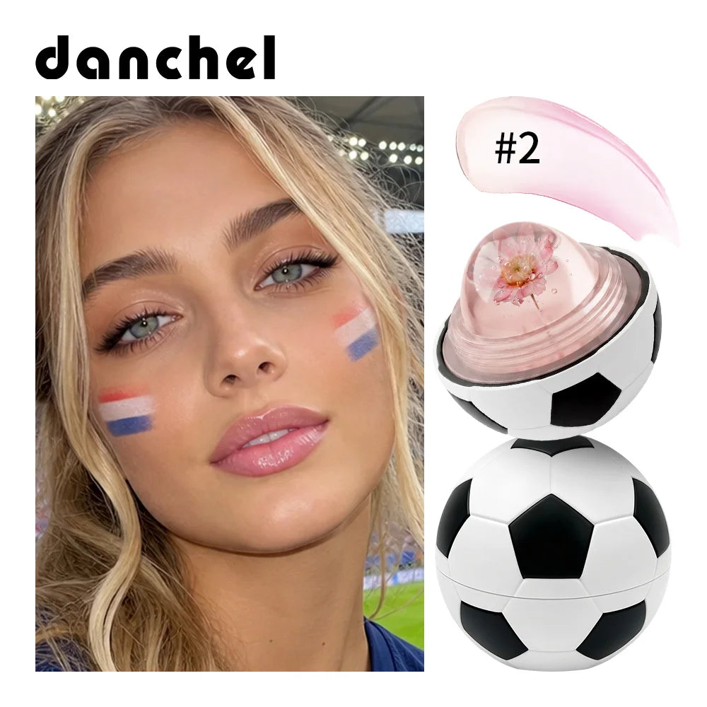 Kick & Glow Spherical Soccer Lip Balm Dual Temperature pH Adaptive Color Changing Flower Infused Long Lasting Deep Hydrating Lip Peaceful Pleasures Health and Wellness color2