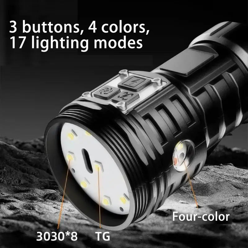 Super Bright LED Pocket Flashlight | 10,000 Lumens Rechargeable