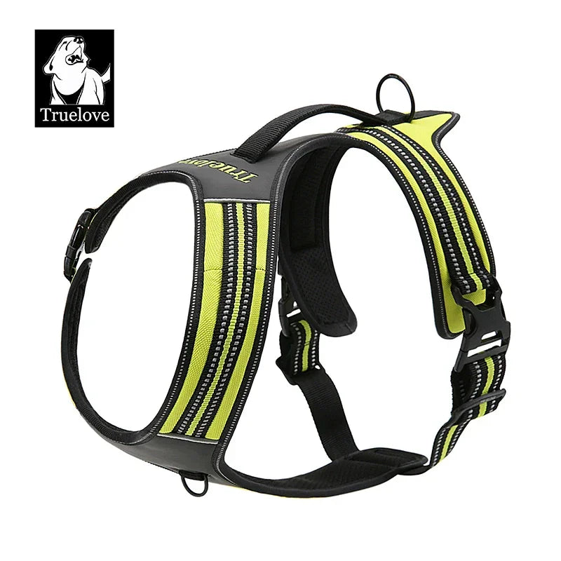 Truelove Non-reflective Walking PU Leather Dog Vest Escape Proof Adjustable Anti Pull Pet Harness Outdoor Clearance Sale TLH5551 Peaceful Pleasures Health and Wellness