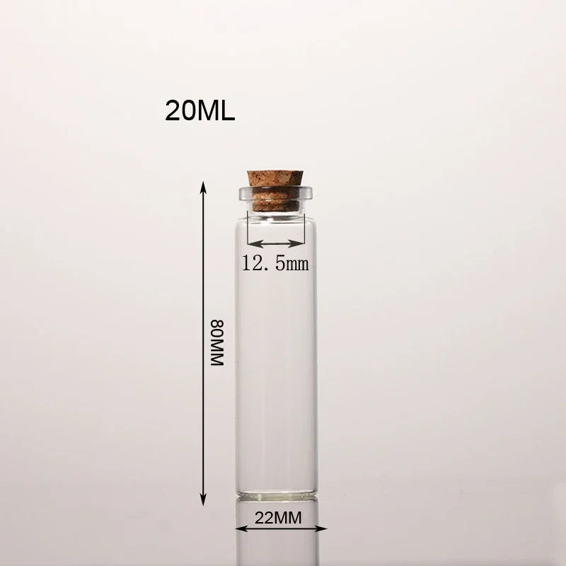 10-Pack Mini Glass Bottles with Cork Stoppers | Spell Jars & Vials