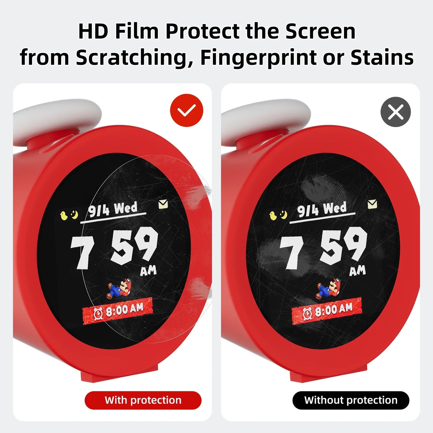 Liquid Silicone Case and 2 Pack HD Films for Nintendo Alarmo Peaceful Pleasures Health and Wellness