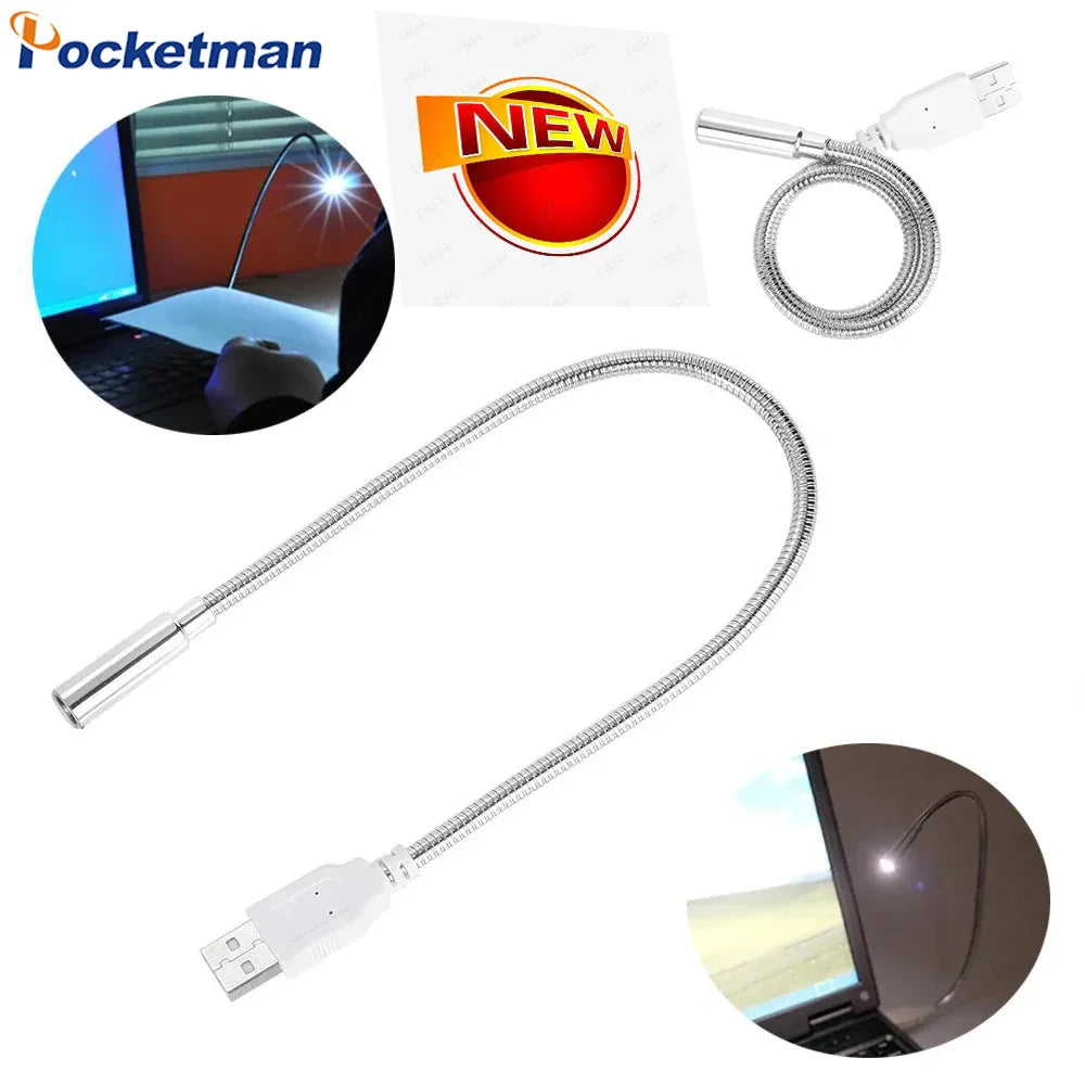 POCKETMAN USB LED Book Light | Flexible Mini Laptop Lamp