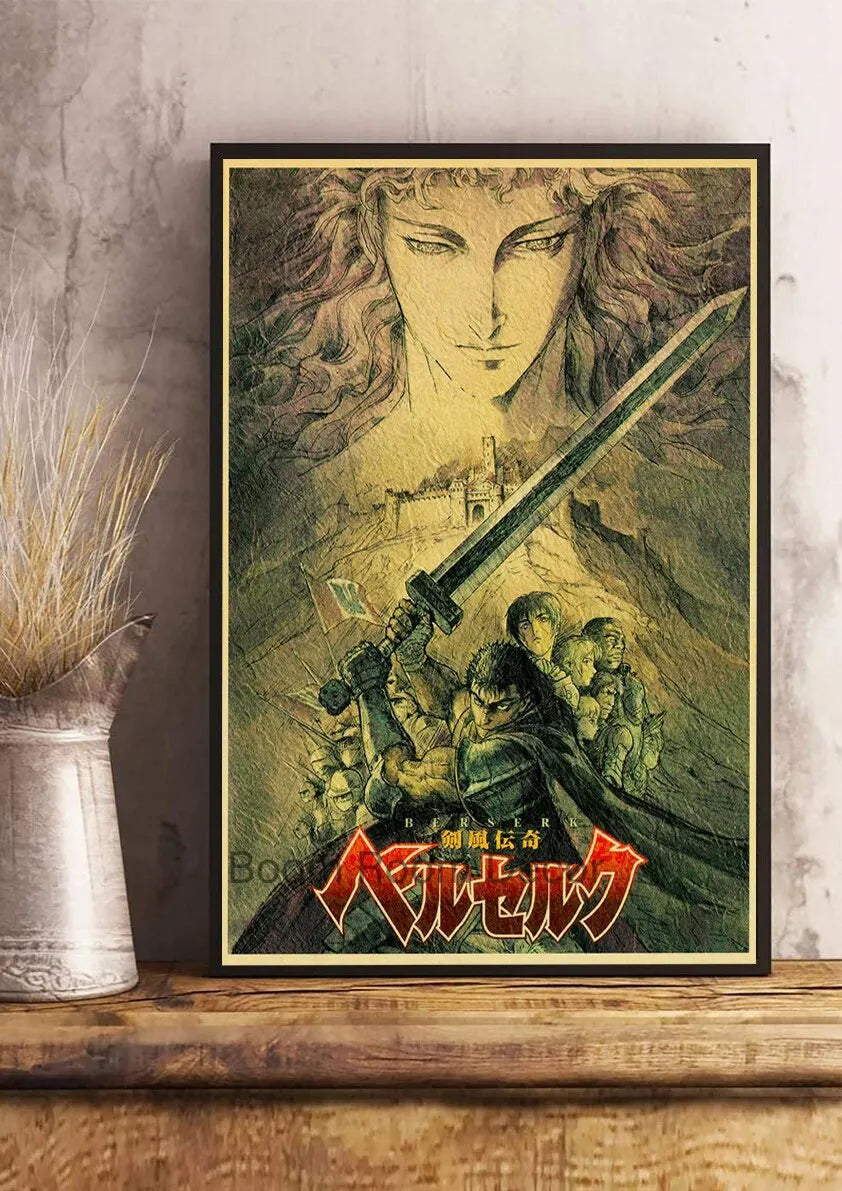 Berserk Anime Canvas Wall Art Retro Poster | Home Décor