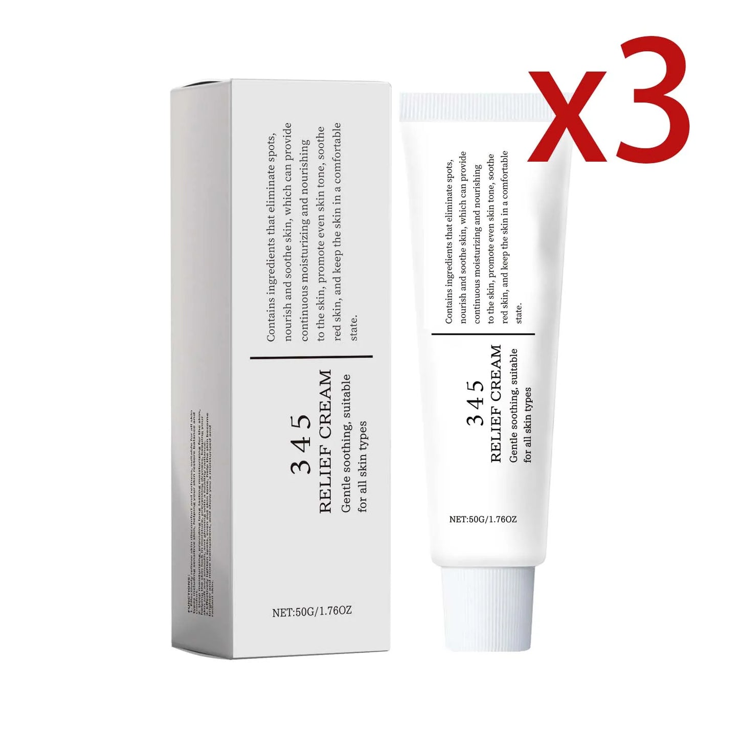 Hyaluronic Acid Soothing Face Cream Deep Hydration Improve Drying Reduce Dullness Repair Skin Barrier Radiance Face Care Lotion Peaceful Pleasures Health and Wellness 3x50g 50g