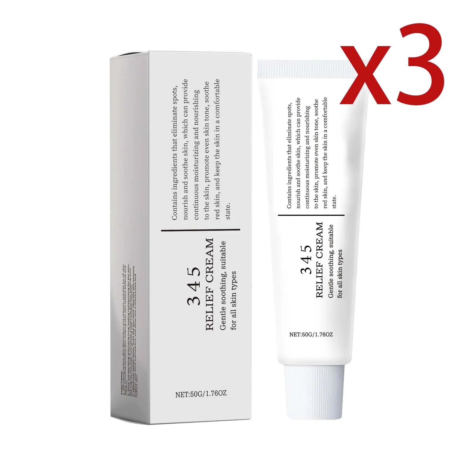 Hyaluronic Acid Soothing Face Cream Deep Hydration Improve Drying Reduce Dullness Repair Skin Barrier Radiance Face Care Lotion Peaceful Pleasures Health and Wellness 3x50g 50g
